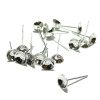 100 Supports de Boucle d'oreille clou puce FORME COUPE 5mm ARGENT PLATINE 2D4446 , DIY