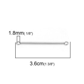 PS110246280 PAX 10 Connecteurs Tige 36 mm en Acier Inoxydable 304