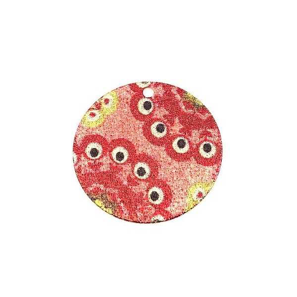 pendentifs breloques stardust Ronde 20mm Motifs Paon Cuivre Coloris Doré