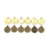 S110120207 PAX 26 Pendentifs Breloques Alphabet métal couleur Bronze