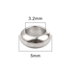 Perles Intercalaire Rondelle 5mm ACIER INOXYDABLE