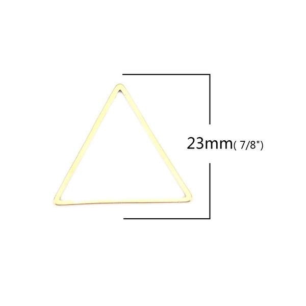 PS110201191 PAX 5 Pendentifs Connecteurs Triangle 23 mm Doré en Acier Inoxydable 304 pour bijoux raffinés