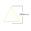 PS110201191 PAX 5 Pendentifs Connecteurs Triangle 23 mm Doré en Acier Inoxydable 304 pour bijoux raffinés