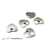 Pendentifs breloques COEUR LOVE 10 mm metal couleur Argent Antique