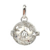 PS110115619 PAX 1 Pendentif Cage et Perle Bola Nature Harmony Grossesse Main de Bébé 16mm couleur Argent Platine