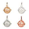 PS110115619 PAX 1 Pendentif Cage et Perle Bola Nature Harmony Grossesse Main de Bébé 16mm couleur Argent Platine