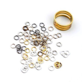 S1178137 LES ESSENTIELS: BOITE DE 1200 Anneaux de jonction MIXTE Diamètre 5 mm ( anneaux ouverts )