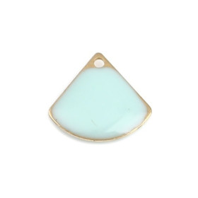 Sequins Médaillons Émaillés Eventail 13x12mm Bleu Ciel