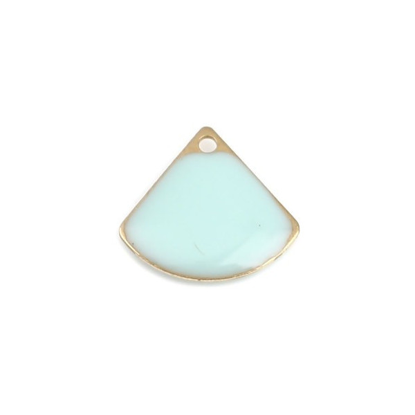 Sequins Médaillons Émaillés Eventail 13x12mm Bleu Ciel