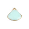 Sequins Médaillons Émaillés Eventail 13x12mm Bleu Ciel