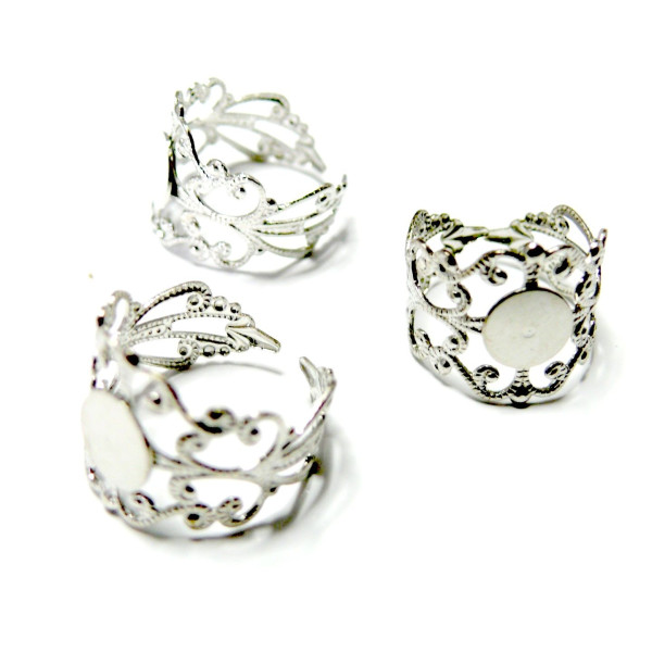 10 Supports de bague pp dentelle simple PM