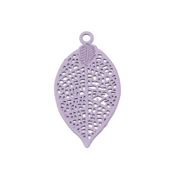 Estampes Pendentif Filigrane Feuille 19mm Lilas