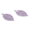 Estampes Pendentif Filigrane Feuille 19mm Lilas