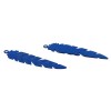 Estampes pendentifs Plumes Ajourées 35mm cuivre couleur Bleu