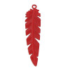 Estampes Pendentifs Plumes Ajourées 35mm Cuivre Rouge