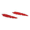 Estampes Pendentifs Plumes Ajourées 35mm Cuivre Rouge