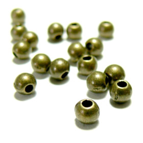 Perles intercalaires 4 mm métal couleur Bronze