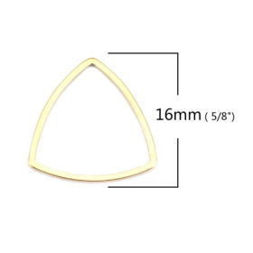 Pendentifs Connecteurs Triangle forme Etrier 16 mm Doré en Acier Inoxydable 304 pour bijoux raffinés