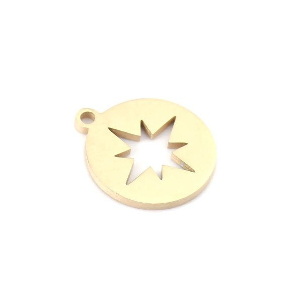 Pendentifs Breloques Médaillons Étoile 10mm – Acier Inoxydable 304