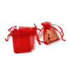 PS110221711 PAX 20 pochettes organza Rouge 8 par 10 cm pour bijoux, dragés
