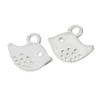 PS1115940 PAX 25 Pendentifs, breloques Oiseau 16 mm couleur Argent Vif