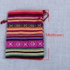 PS110099977 PAX 4 Sachets Pochettes cadeau Tissu Ethnique Multicolores 14 par 10 cm