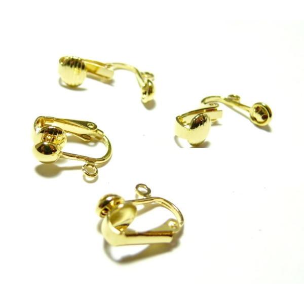 Supports de Boucles d'oreille clips DORE avec attache pour création de bijoux