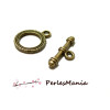 Fermoirs Toggle Ronds Ethniques Travaillés – Métal Couleur Bronze