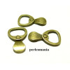 Pendentifs capsules métal couleur bronze ref
