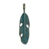 PAX 30 pendentifs PLUME PATINE ANCIENNE metal couleur Bronze S1184150