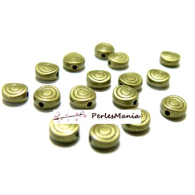 Perles intercalaires, PLATES SPIRALES, metal couleur Bronze