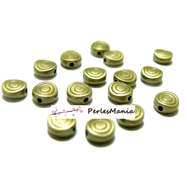 Perles intercalaires, PLATES SPIRALES, metal couleur Bronze