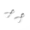 Pendentifs bélières à pince,  Acier Inoxydable 304 finition Argenté