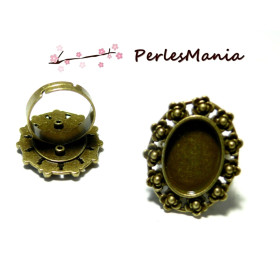 Supports de Bague ARTY Art Déco 13x18mm – Métal Bronze