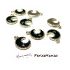 Pendentifs émaillés Lune et Etoile Noires