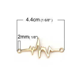 PS110110644 PAX 5 connecteurs Electrocardigramme 44 mm métal coloris Doré