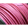10m de cordon en suédine aspect daim avec paillettes ROSE FUCHIA PS014-3 