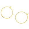 Boucle d'oreille Créoles Tige 35mm Laiton coloris Doré