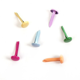 Attaches parisiennes ou Brads 14mm Métal Multicolores
