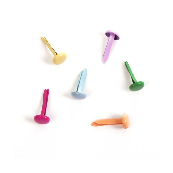 Attaches parisiennes ou Brads 14mm Métal Multicolores