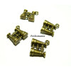Apprêt 10 pendentifs breloque bronze jumelles 2D4449 