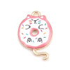 Pendentifs Breloques Chat Donuts 20mm – Résine Émaillée & Métal Doré