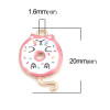 Pendentifs Breloques Chat Donuts 20mm – Résine Émaillée & Métal Doré
