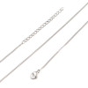 Collier 45 cm maille fine 1.7mm en Acier Inoxydable 304 coloris Argent Platine