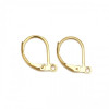 Boucles d'oreilles dormeuses avec attache en acier inoxydable 16mm couleur Or Doré