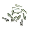 Lot de 100 pendentifs, breloque GOUTTE 15mm metal couleur Argent Antique 2N8905