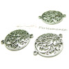 Lot de 5 breloques Connecteur Arabesque Ronde métal coloris Argent Platine 2B2133