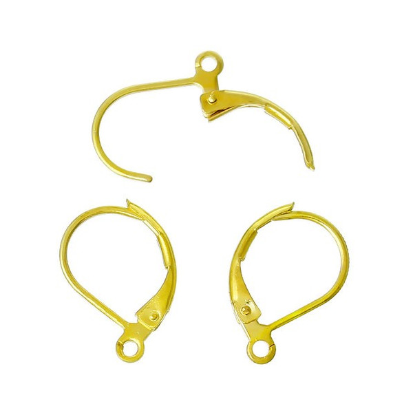 PS1159875 PAX 20 Boucle d'oreille dormeuses simple Cuivre couleur Doré