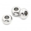 BU200504134036 PAX: 20 perles Intercalaire Rondelle 6 mm Acier Inoxydable