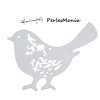 Estampes Oiseau 49mm ARGENT PLATINE en Acier Inoxydable ( S72546 ) pour création de bijoux raffinés